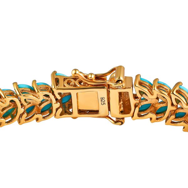 Amerikanisches, nat&uuml;rliches Sleeping Beauty T&uuml;rkis-Armband, 19 cm - 12,08 ct. image number 4