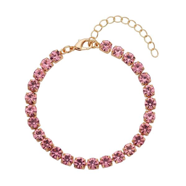 9er Set - Rosa Muschelkernperlen Ohrringen, Kristallohrringen mit Armband, Messing und Edelstahl image number 3