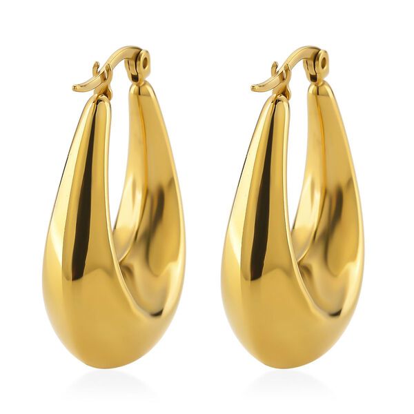 316L Edelstahl IP-Gelbbeschichtung Ohrringe 6,00g image number 4