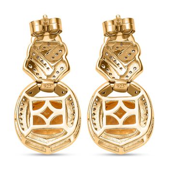 Citrin und Zirkon Ohrringe - 8,97 ct.