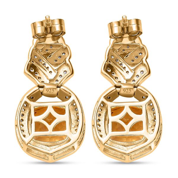 Citrin und Zirkon Ohrringe - 8,97 ct. image number 4