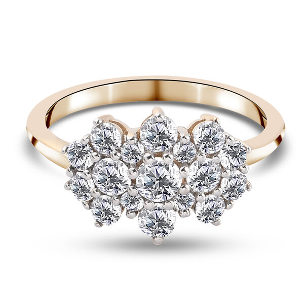 Diamant zertifiziert I2-I3 Ring 375 Gelbgold