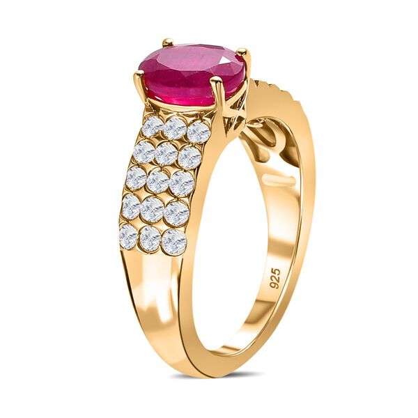 Afrikanischer Rubin und Zirkon Ring - 2,83 ct. image number 4