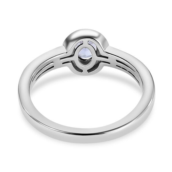 Tansanit und Zirkon Ring, 925 Silber Bicolor  ca. 0,40 ct image number 8