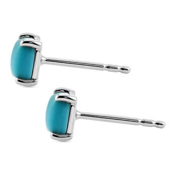 D'Joy AA Sleeping Beauty T&uuml;rkis Ohrringe 925 Silber Platiniert ca. 1.29 ct