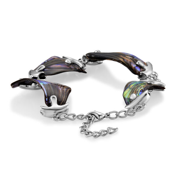 Abalone Muschel Armband, flexibel, Nickelfreies Messing ca. 65.00 ct image number 2