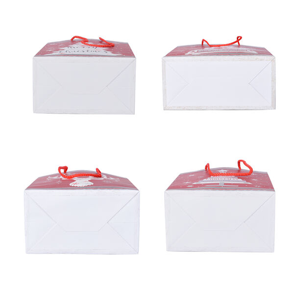 12er-Set Geschenktüten, Weihnachtsmotiv, Größe S (18x10x23 cm), M (32x12x26 cm), und L (31x12x42 cm), Mehrfarbig  image number 4