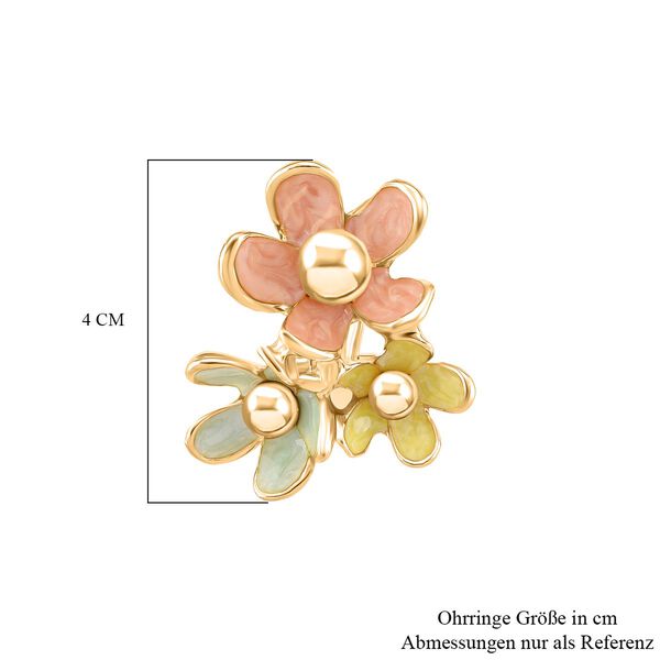 Florale Emaille-Ohrringe image number 6