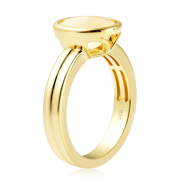Nat&uuml;rlicher, &auml;thiopischer Opal-Ring, 925 Silber Gelbgold Vermeil  ca. 1,45 ct image number 3