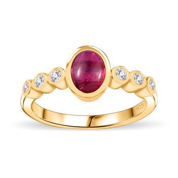 2er-Set AA Afrikanischer Rubin und Zirkon-Schmuckset - 2,53 ct.