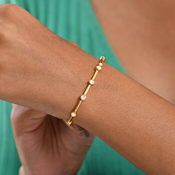 EverTrue 19cm Armband mit Diamantakzenten in Goldton