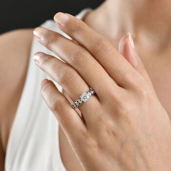 EVER TRUE 120 Facetten Moissanit Ring Nickelfreies Messing (Gr&ouml;&szlig;e 17.00) ca. 1,24 ct