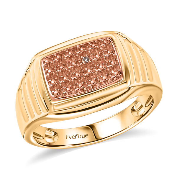 EverTrue Herrenring mit Champagner Diamantakzenten image number 3