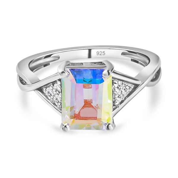 Merkur mystischer Topas und Moissanit-Ring - 2,92 ct.