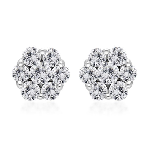 Florale I1-I2 SGL zertifizierte Diamant-Ohrstecker - 1 ct. image number 0