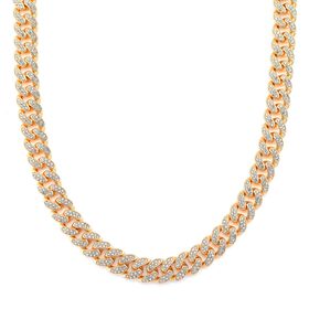 Wei&szlig;er Kristall Halskette ca. 50 cm Gelb