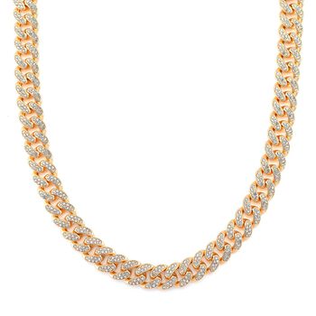 Wei&szlig;er Kristall Halskette ca. 50 cm Gelb