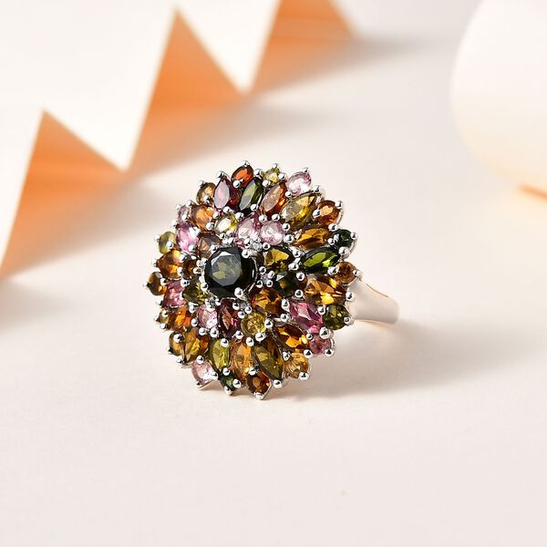 AA mehrfarbiger Turmalin Ring, ca. 6,04 ct. image number 2