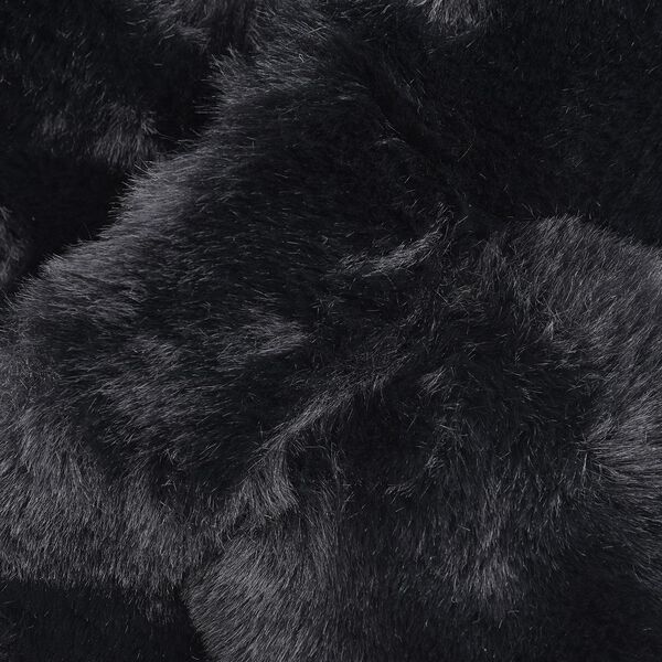 Kunstfell-Kreuzschal, Schwarz image number 2