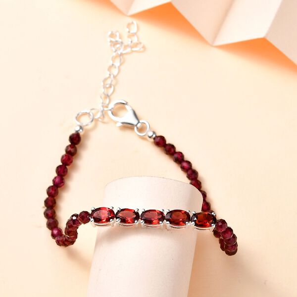 Rotes Granat  Armband, ca. 16.5 cm, ca. 16,69 ct. image number 2