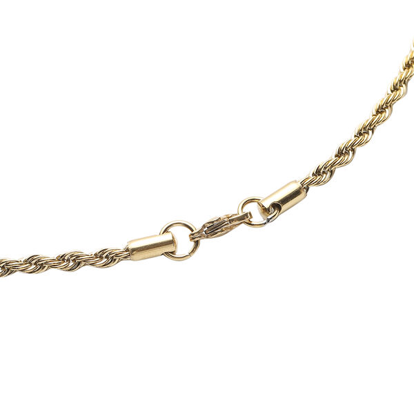 Kordelkette, ca. 60 cm, Edelstahl vergoldet image number 4