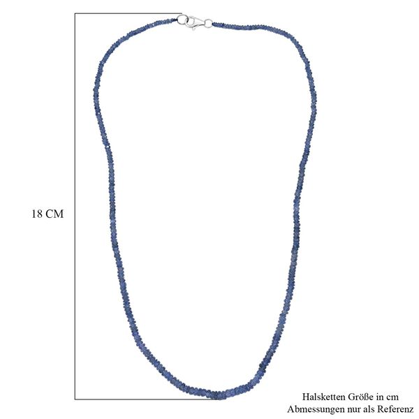 AAAA ceylonfarbene Saphir 45cm Halskette in 950 Platin - 47,98 ct. image number 6