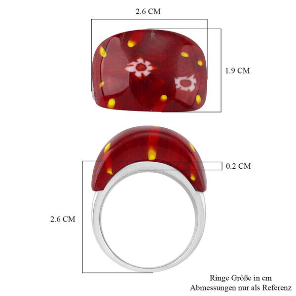 Roter Ring im Murano-Stil image number 6