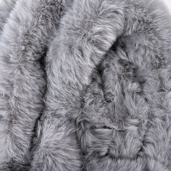 Damen Schal aus Kunstfell, Grau image number 3