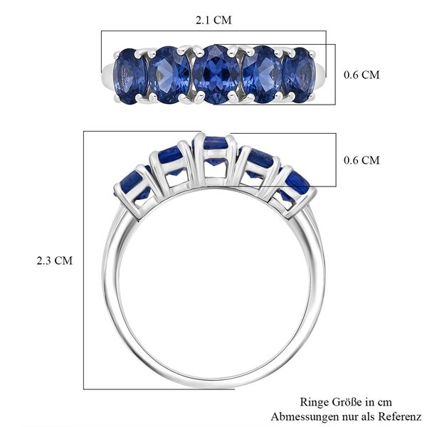 D'Joy AAA Ceylon-Saphir Ring 925 Silber rhodiniert (Gr&ouml;&szlig;e 20.00) ca. 2,31 ct image number 6