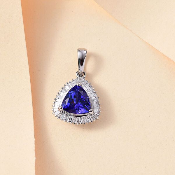 RHAPSODY AAAA Tansanit und VS Diamant Anh&auml;nger in 950 Platin - 2,09 ct. image number 7