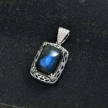 D'Joy AAA Labradorit Anh&auml;nger 925 Silber rhodiniert ca. 7.23 ct