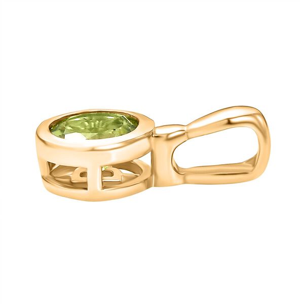 2er Set - D'Joy Natürlicher Peridot Ring und Anhänger, 925 Silber vergoldet (Größe 20.00) ca. 2,26 ct. image number 8