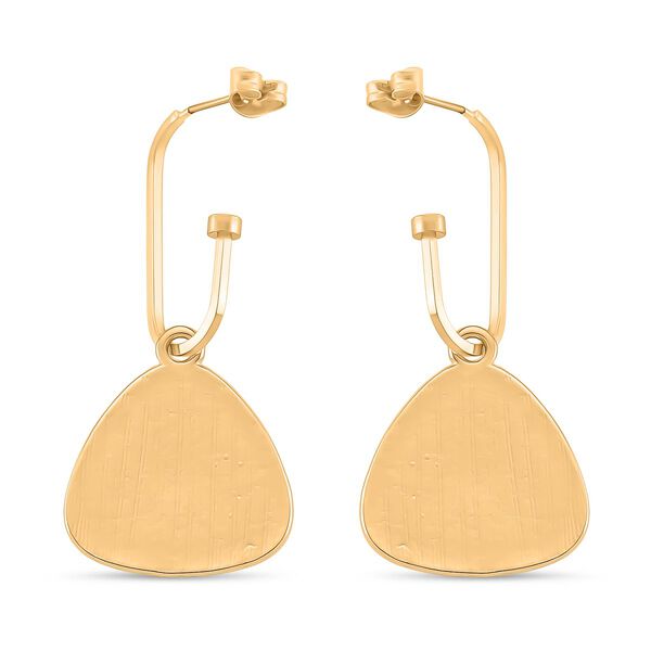 Rosa Muschelkernperle Ohrringe, Goldfarben image number 5