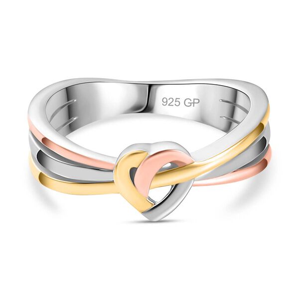 GP Amore Kollektion - Tricolor Herzknoten Ring image number 0