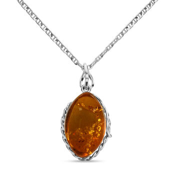 Nat&uuml;rlicher Baltischer Bernstein Anh&auml;nger 925 Silber