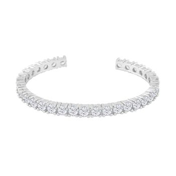 Wei&szlig;er Zirkonia Armreif ca. 16.5-19.0 cm, ca. 10.00 ct