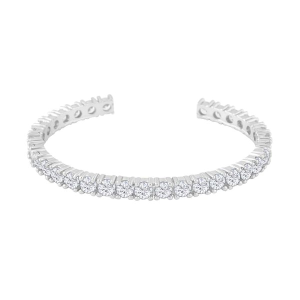 Wei&szlig;er Zirkonia Armreif ca. 16.5-19.0 cm, ca. 10.00 ct image number 0