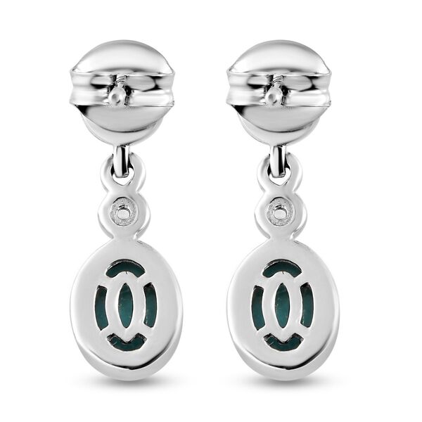 Sierra Nevada T&uuml;rkis und Zirkon Ohrh&auml;nger, 925 Silber platiniert, 2,31 ct. image number 5