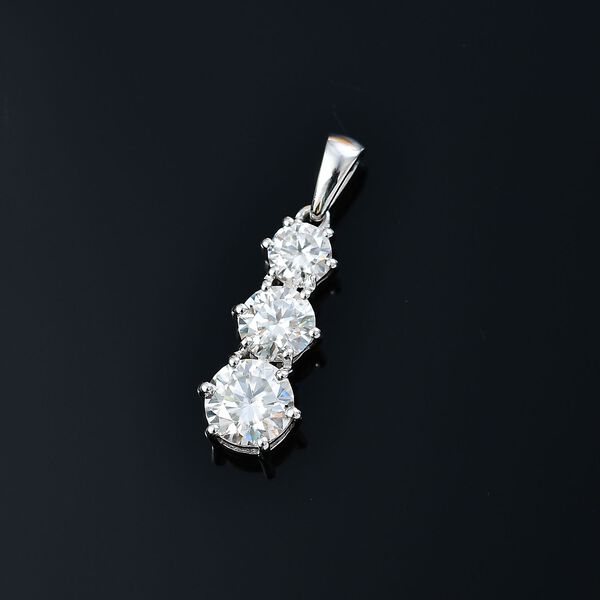 Moissanit Anh&auml;nger, 925 Silber rhodiniert - 2,38 ct. image number 1