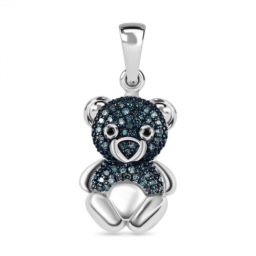 Blauer und schwarzer Diamant-Teddy-Anhänger - 0,25 ct. image number 0