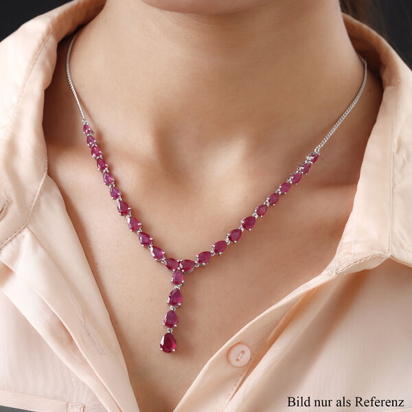 Afrikanische Rubin-Halskette in Silber image number 2