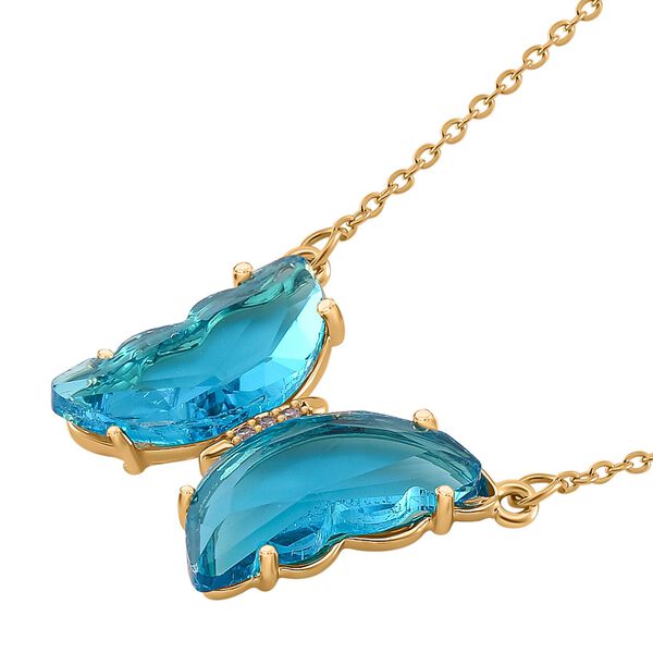 Blaues Kristall und weißes Zirkonia-Schmuckset image number 4