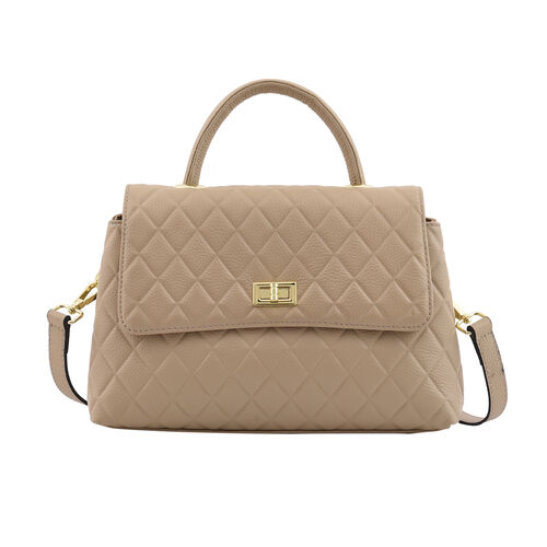 LA MAREY Crossbody Tasche aus 100% echtem Leder mit RFID Schutz und abnehmbarem Riemen, Beige image number 0