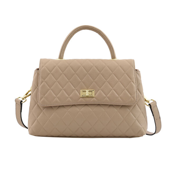 LA MAREY Crossbody Tasche aus 100% echtem Leder mit RFID Schutz und abnehmbarem Riemen, Beige image number 0