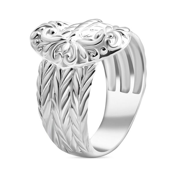 Royal Bali - D Joy 925 Silber Padian Schnalle Ring (Größe 21.00) ca. 6,10g image number 3