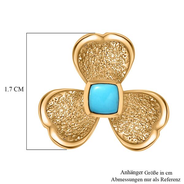 D'Joy AA Sleeping Beauty T&uuml;rkis Anh&auml;nger 925 Silber 750 Gelb Vergoldet ca. 0.31 ct image number 6