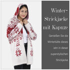 Winter-Kapuzenpullover mit 2 Taschen, Weiß image number 3