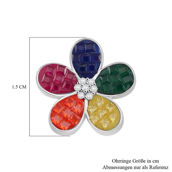 Mehrfarbige Zirkonia Ohrstecker image number 6
