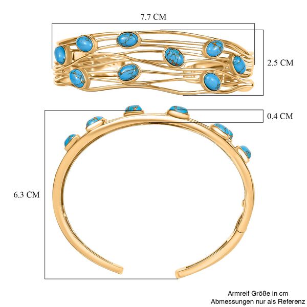 Blauer T&uuml;rkis Armreif, 19 cm - 7,74 ct. image number 5