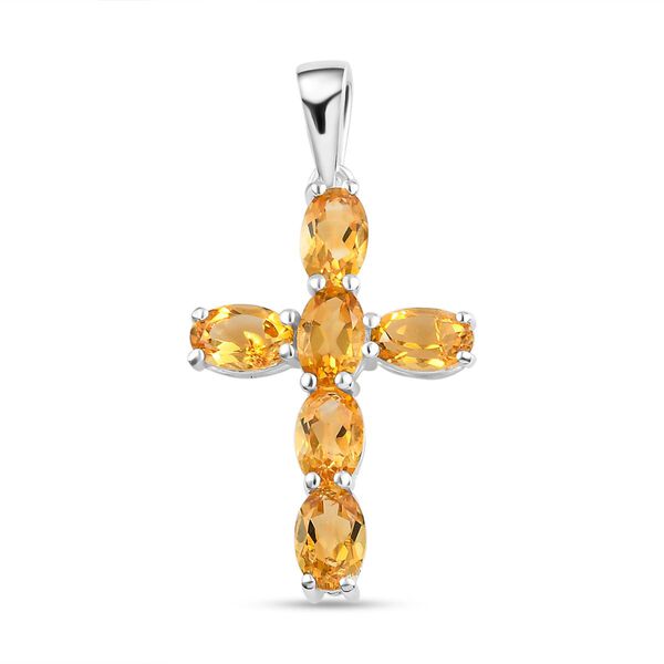 Citrin Kreuz Anh&auml;nger - 2,65 ct.